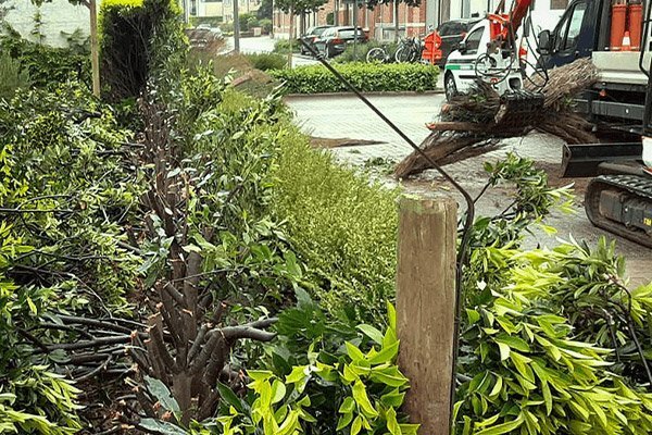 tuinafbraak met kraan